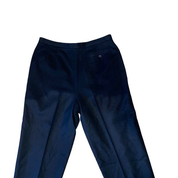 Orvis Vintage Cashmere Flat Front Slacks Dress Pants in Black Size 16 - Picture 5 of 6